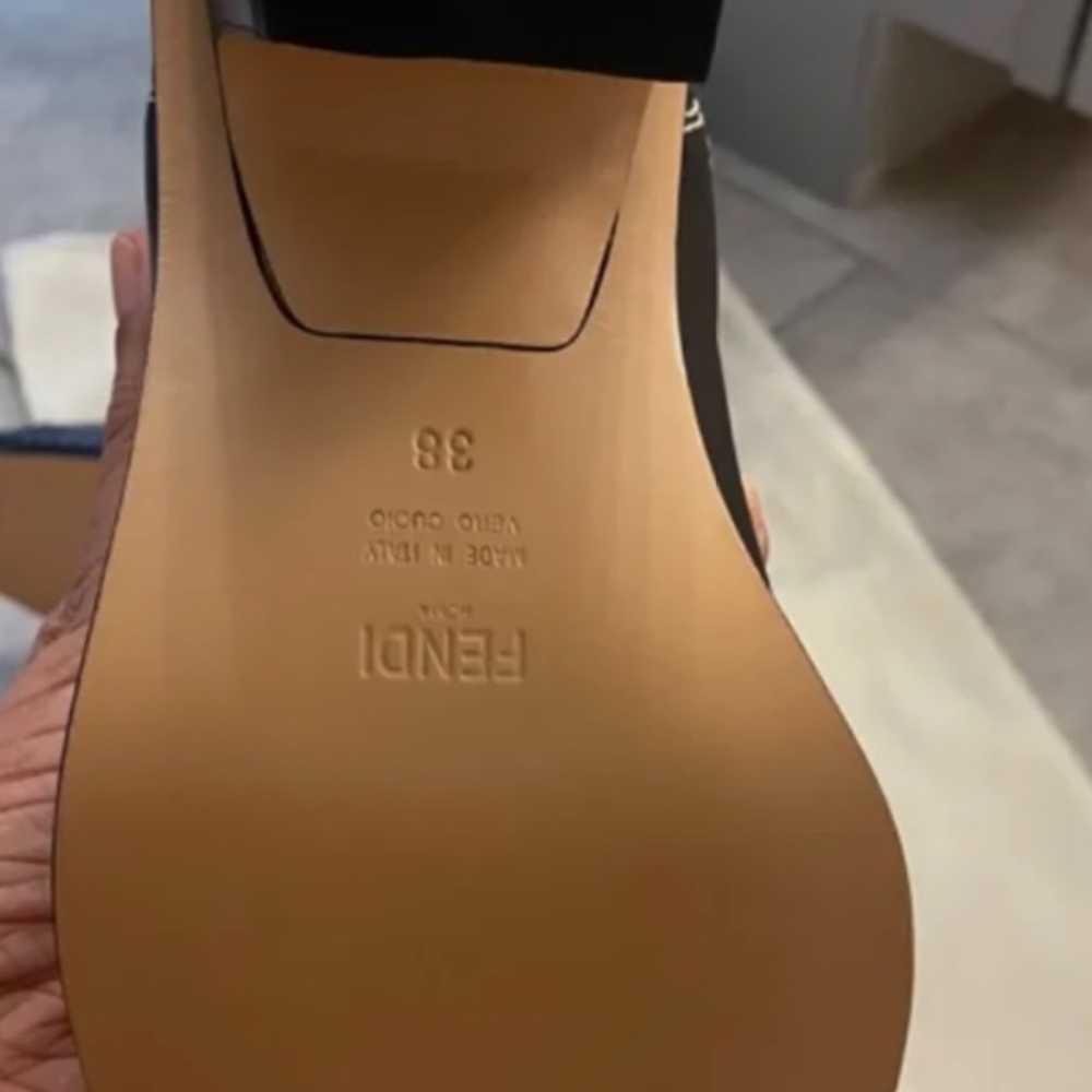 AUTH FENDI New Cowboy Sock Boot Leather Snakeskin Size 38 - Picture 7 of 11